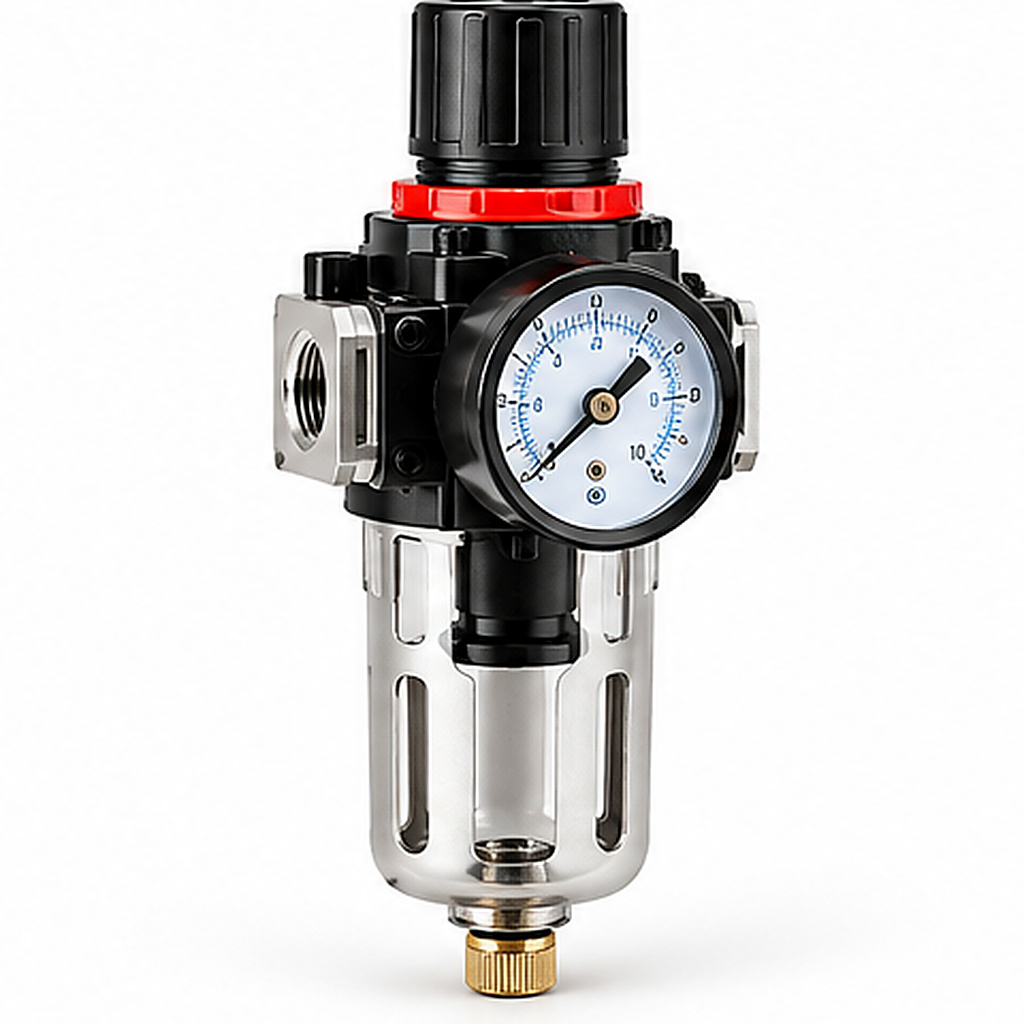FRL / Air Preparation Unit AFR2000-02 Air Filter-Regulator / Air Preparation Port Size: 1/4 In; Medium: Compressed Air Operating Pressure Range: 0.15–0.85 Mpa (Series-Dependent); Temperature Range Typically -5 To 60°C Where Specified; Filter Rating 5 Μm Or 40 Μm Depending On Version AFR/BFR Filter-Regulator